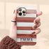 Wooden American Flag Custom Name iPhone Case